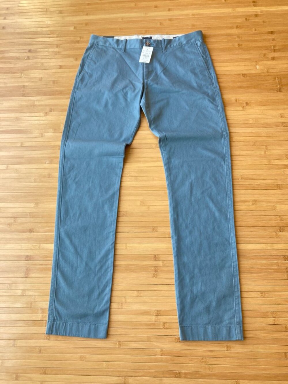 J Crew Factory Flex Chino Pants Slim Fit Tapered Mens 32x34 Blue NWT